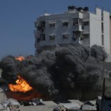 L'armée israélienne a intensifié ses bombardements et ses raids israéliens sur Gaza-ville ces dernières semaines (archives). KEYSTONE/AP/Yousef Al Zanoun